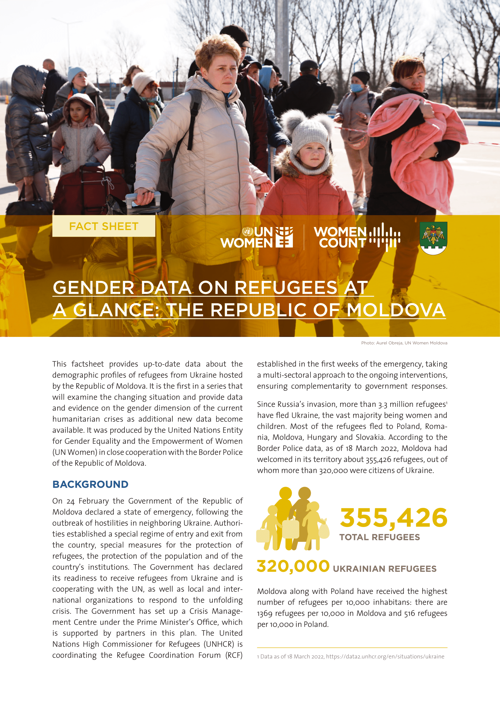 Gender data refugees Moldova