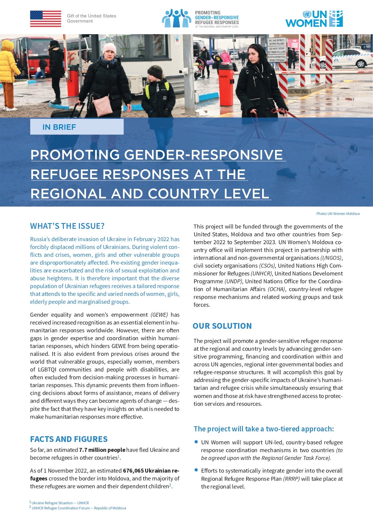Promoting gender-responsive refugee responses at the regional and country level