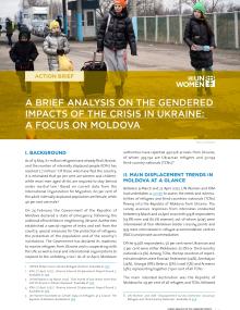 Gendered impacts of the crisis in Ukraine: a focus on Moldova